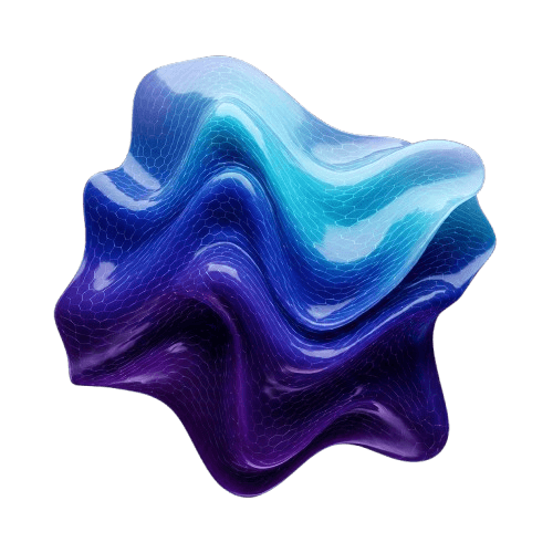 Renthink Digital 3D fluid gradient mesh shape